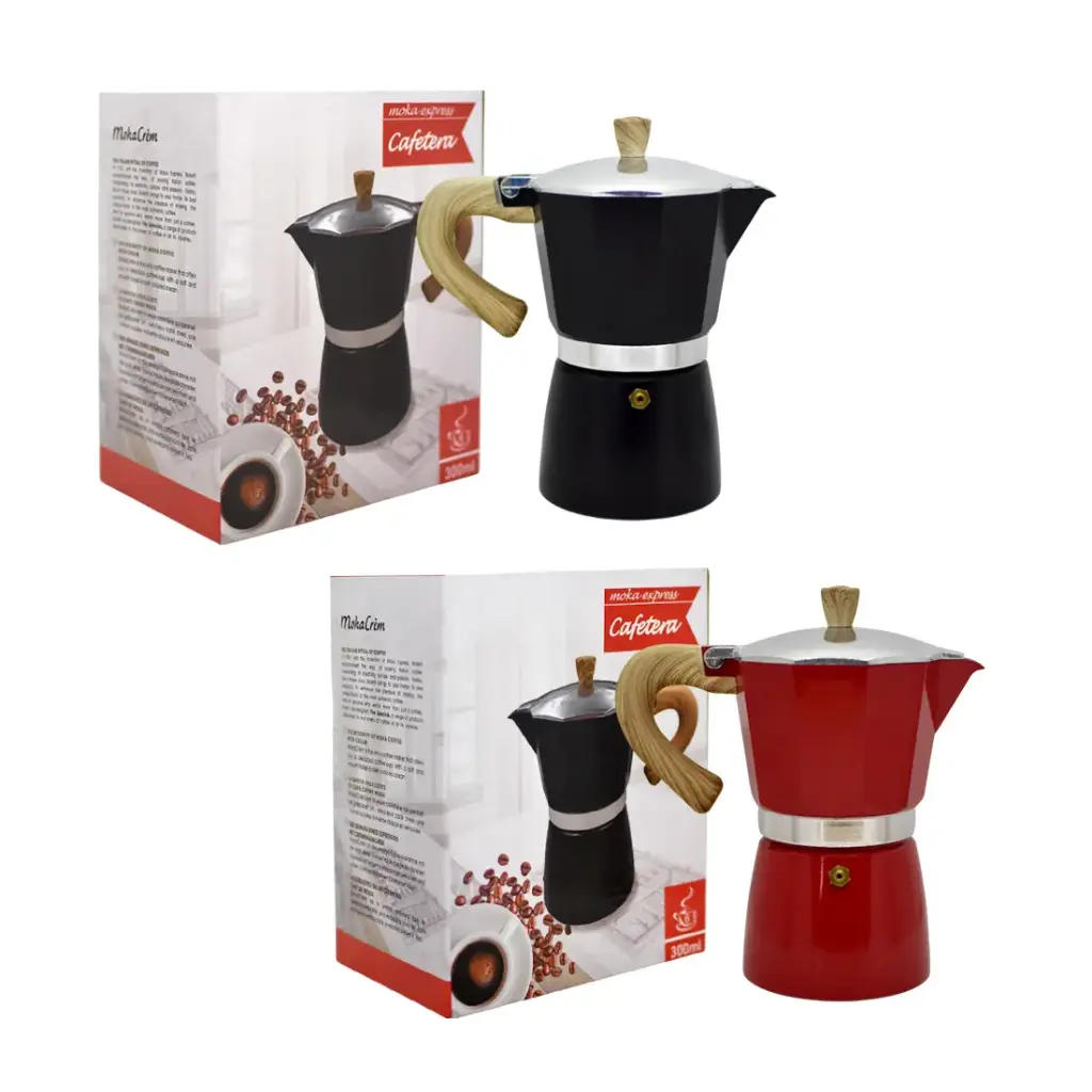 CAFETERA ITALIANA COLOR P/ 6 POCILLOS E/ CJ ( 16448 )