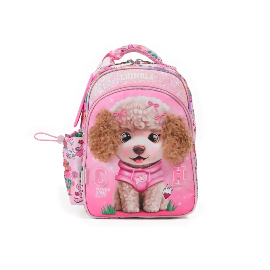 MOCHILA POODLE 3 CIERRES 30cm ( BT279 )