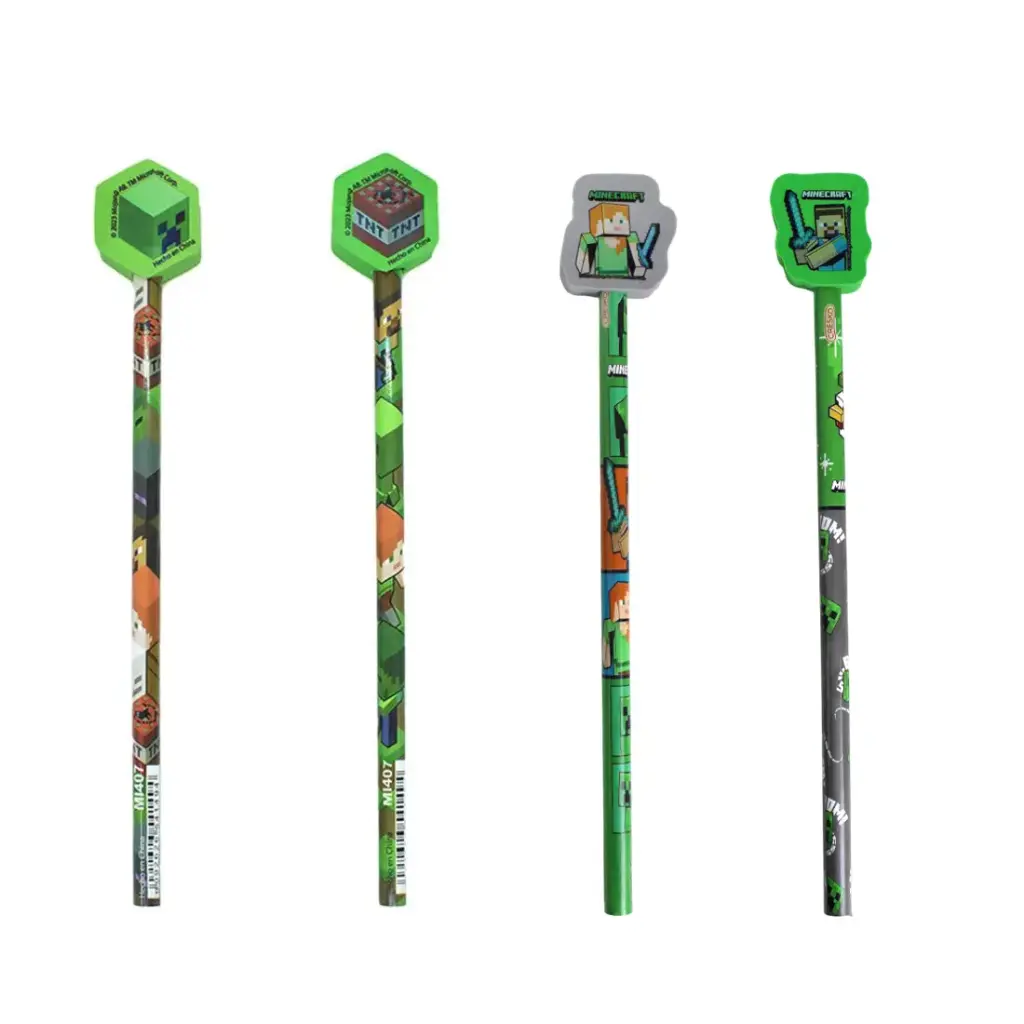 LAPIZ MINECRAFT C/ GOMA FORMAS ( MI408 )