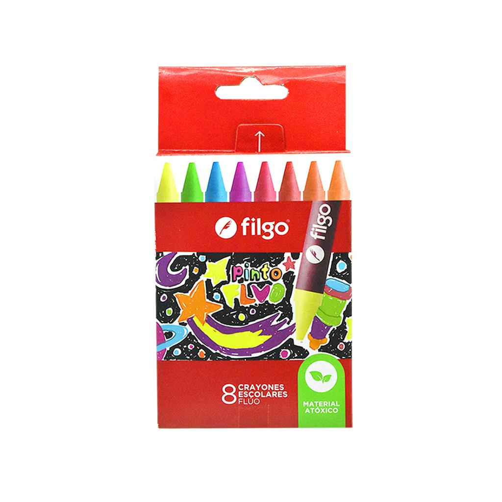 CRAYONES CERA PINTO FLUO x8 e/Cj ( WXC-E8-FLU )