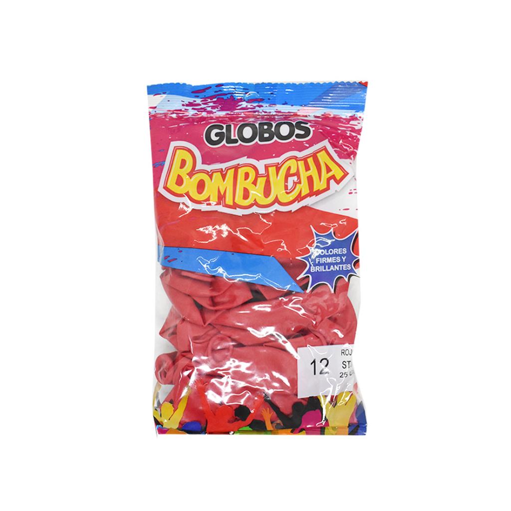 GLOBO ESTANDAR BOMBUCHA N°12 ROJO X25 E/ BO ( 70364 )