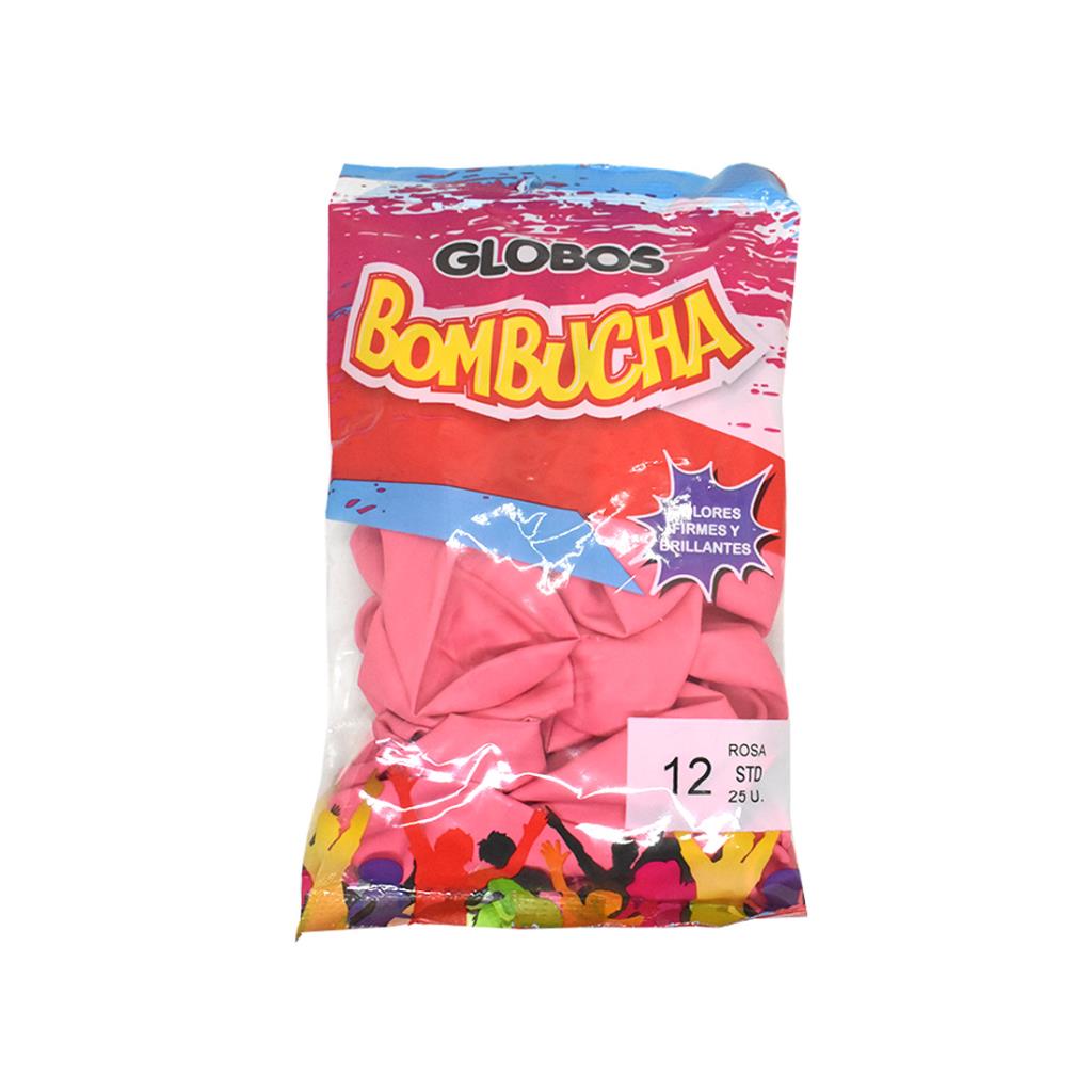 GLOBO ESTANDAR BOMBUCHA N°12 ROSA X25 E/ BO ( 70371 )