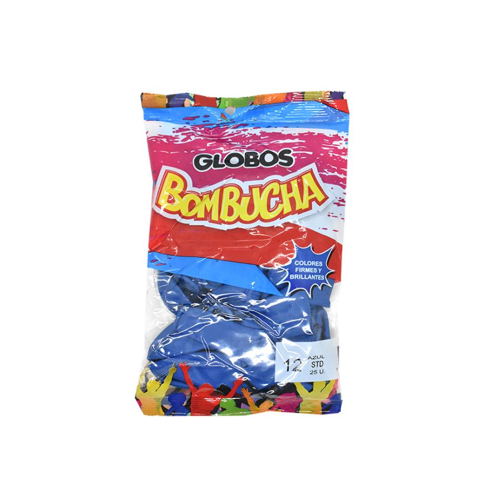 GLOBO ESTANDAR BOMBUCHA N°12 AZUL X25 E/ BO ( 70401 )