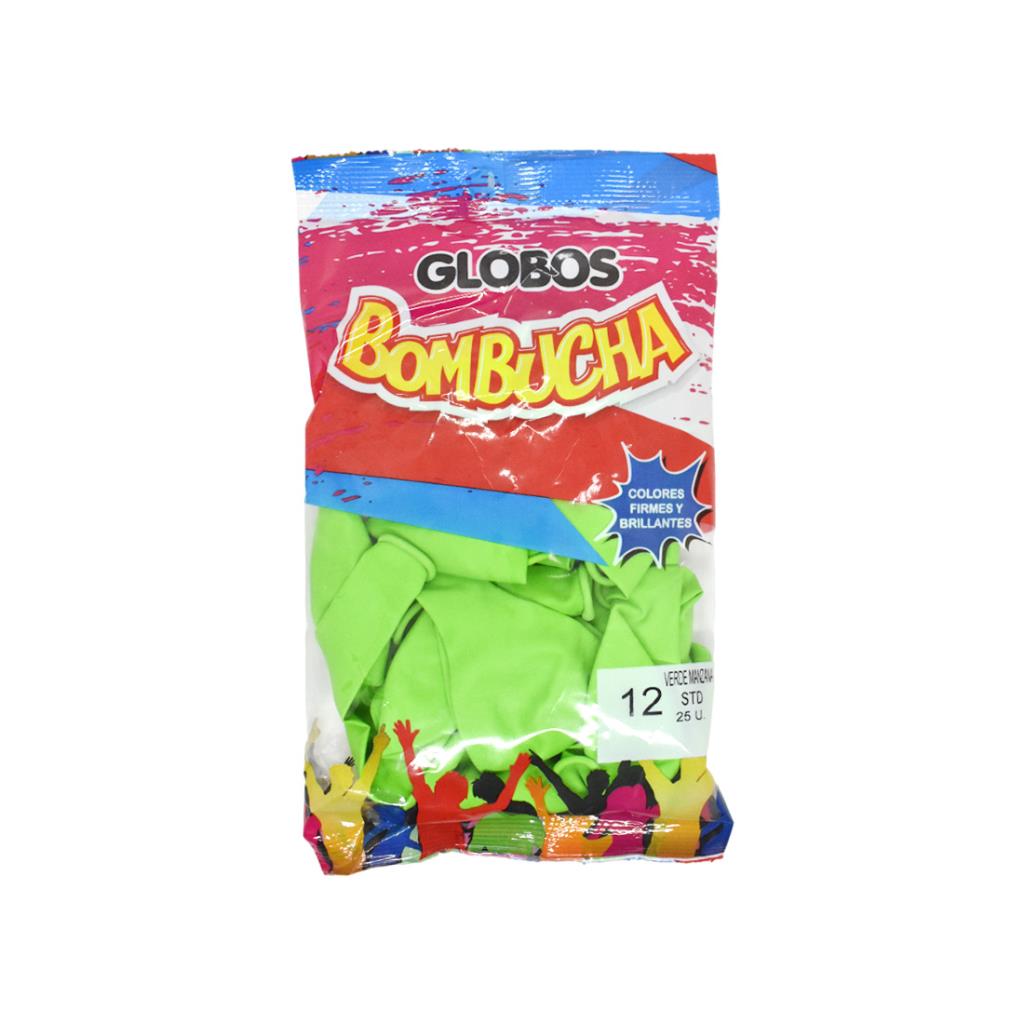 GLOBO N° 12 BOMBUCHA VERDE MANZANA ESTANDAR X25 E/BO (70630)