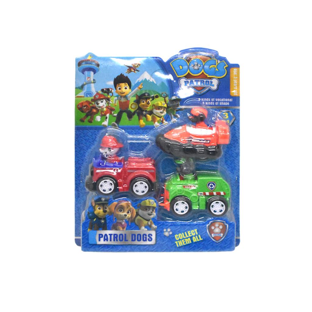 MUÑECO PAW PATROL C/ VEHICULO A FRICCION X3 E/ BL ( G3 )