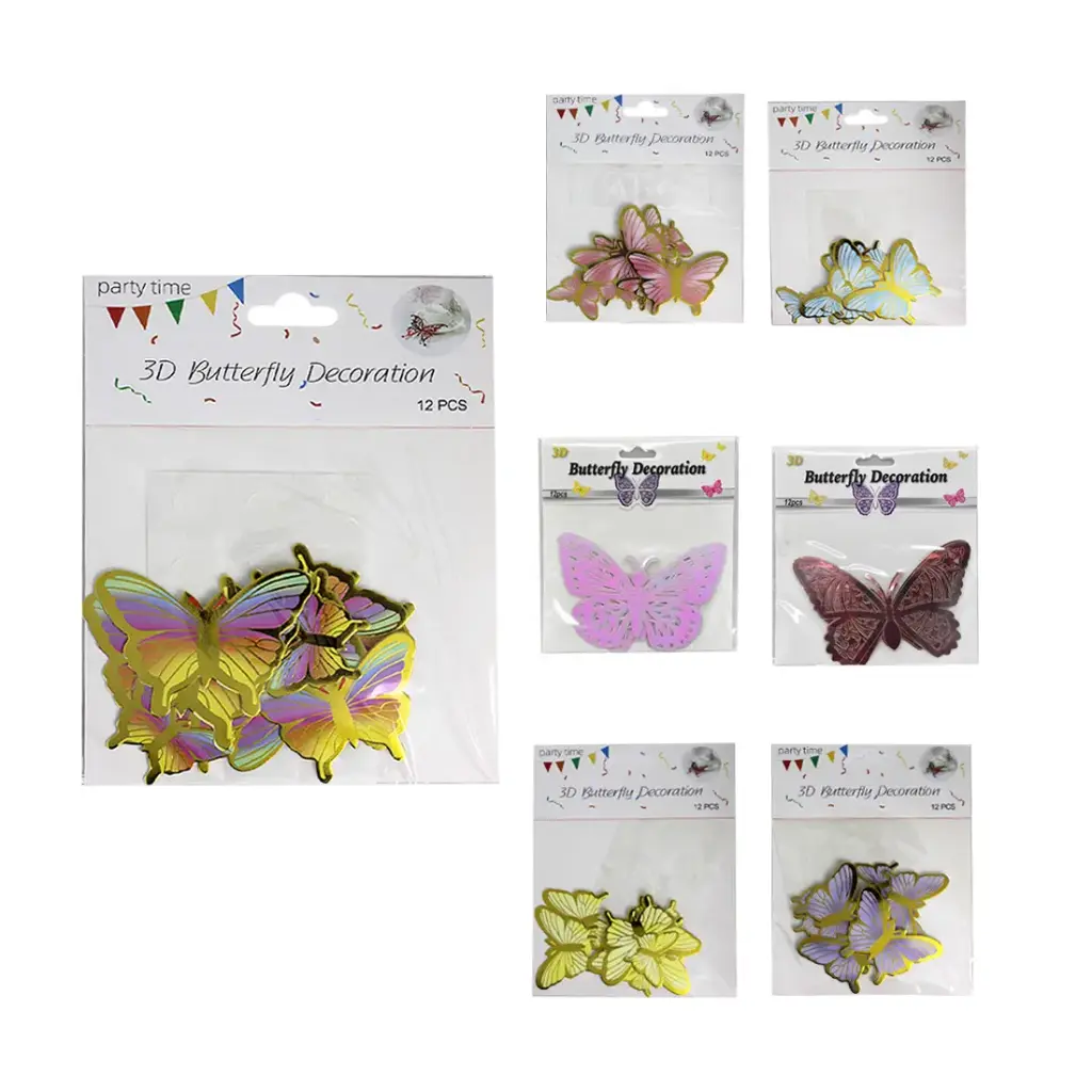 STICKER MARIPOSA 3D TROQUELADA e/Cj ( HD-001 )