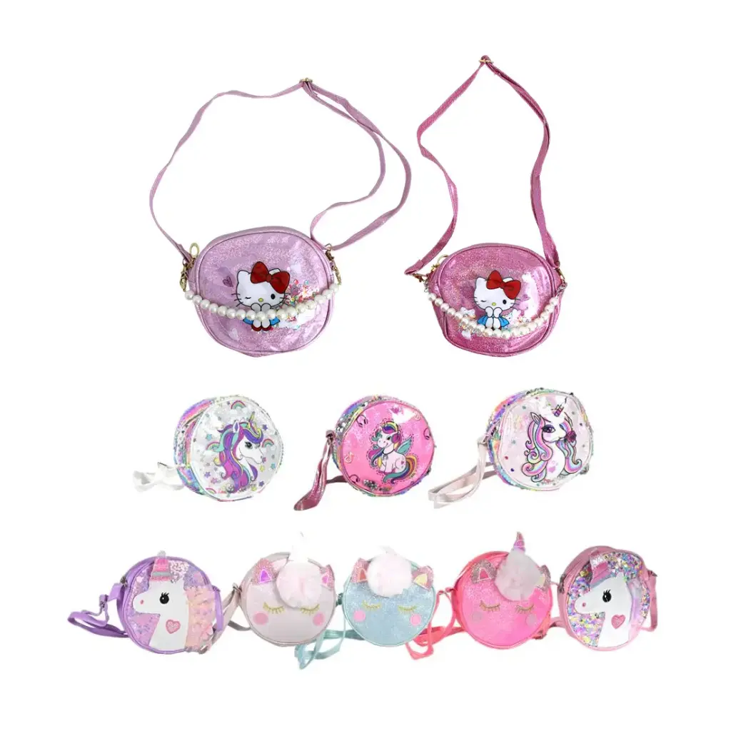 CARTERITA PERSONAJES 1 CIERRE C/ BRILLOS ( JH-1 / 2 / 3 )