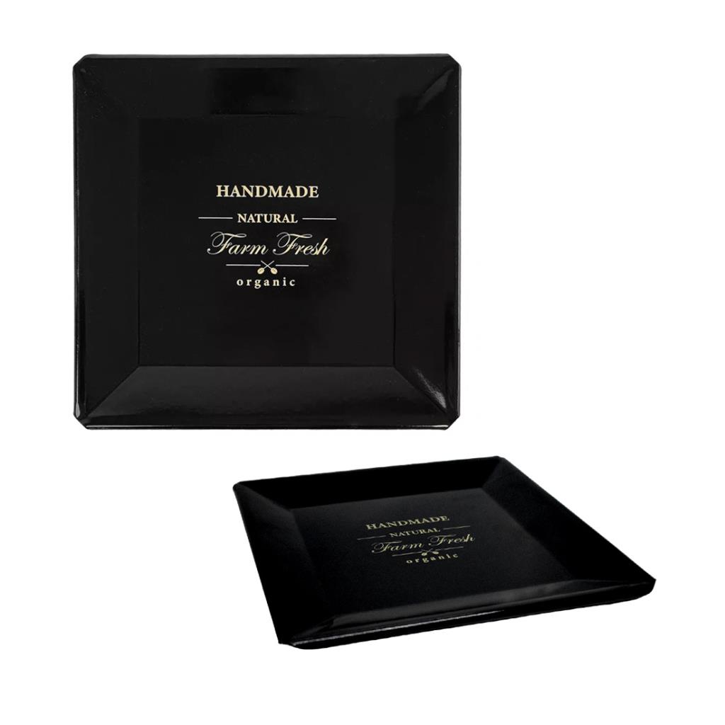 PLATO CUADRADO 28CMX28CM ENLOZADO DECO VINTAGE ( 1218 )