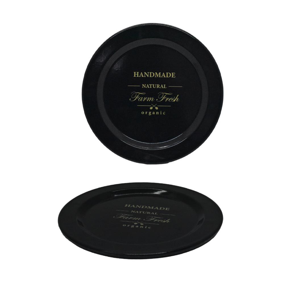 PLATO PLAYO REDONDO 26CM ENLOZADO DECO VINTAGE ( 1219 )