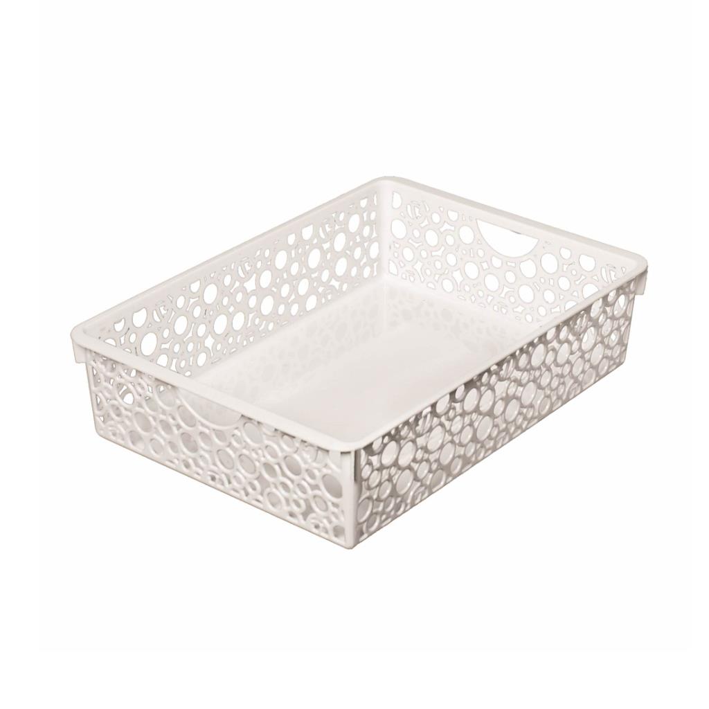 CANASTO RECTANGULAR CALADO 34X24X8 ( 1040903 )