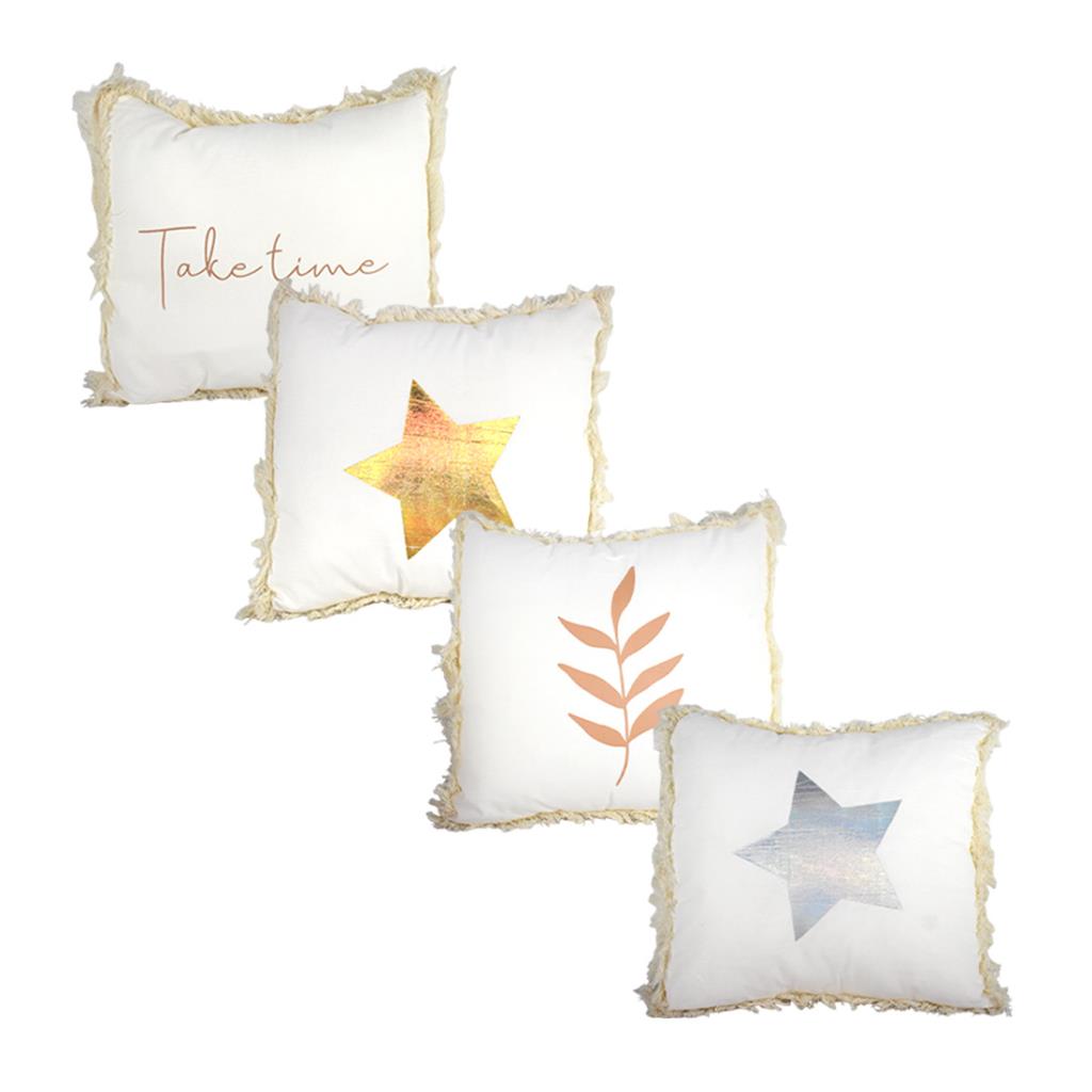 ALMOHADON TUSOR ESTAMPADO C/FLECOS 45X45CM(F4545/EP-ED-T-H)