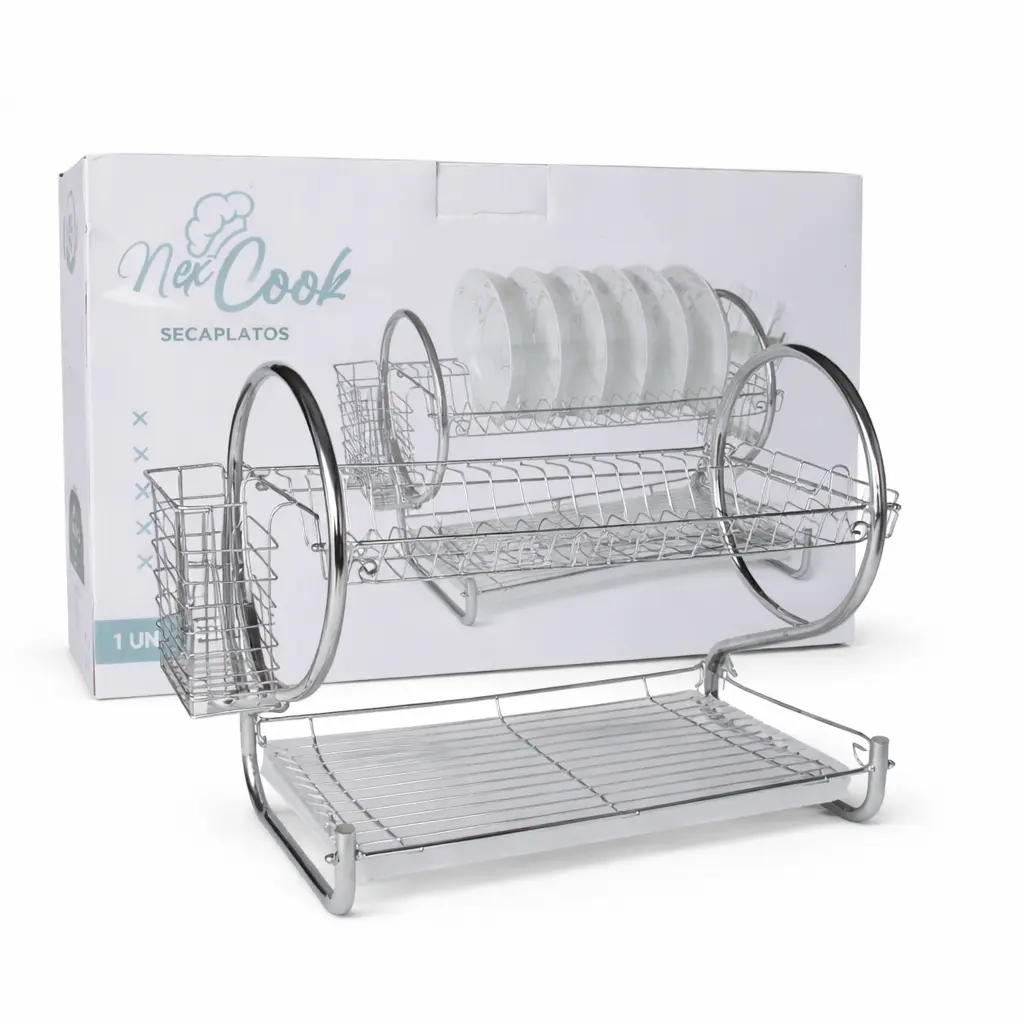 SECAPLATOS ACERO C/ BANDEJA 39X11X25CM E/ CJ ( NS307170 )