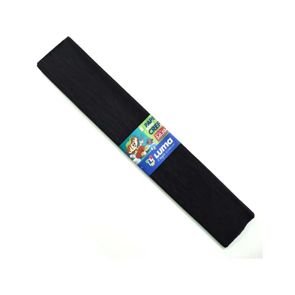 PAPEL CREPE LUMA NEGRO 50 X 200CM