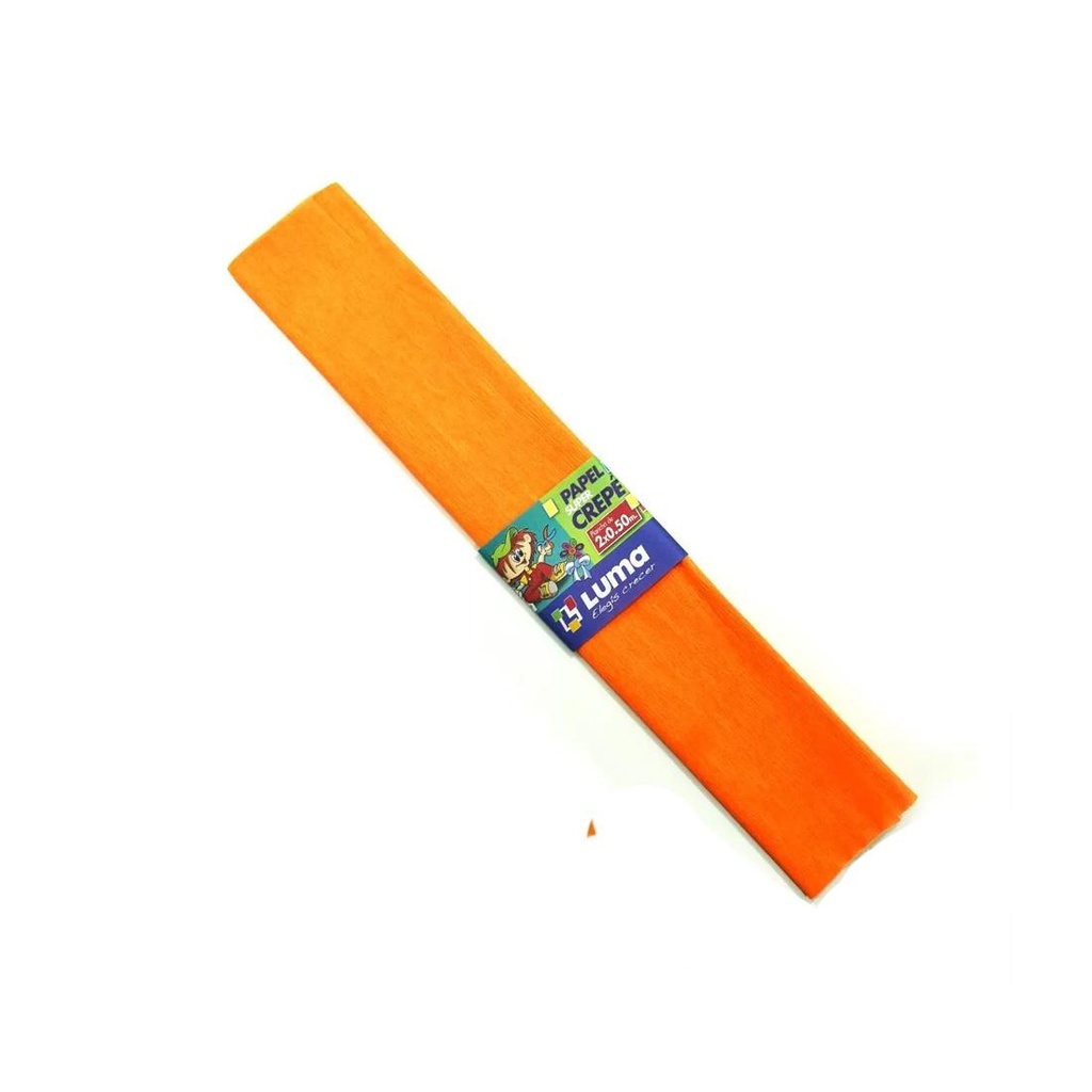 PAPEL CREPE NARANJA 50CM X 200CM