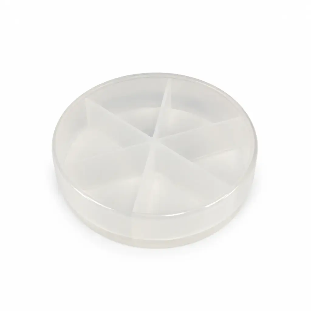 PASTILLERO REDONDO C/ 6 DIVISIONES 8CM ( 8730 )