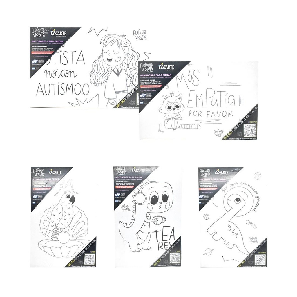 BASTIDOR ALIARTE ELEFANTE VIOLETA 20X30