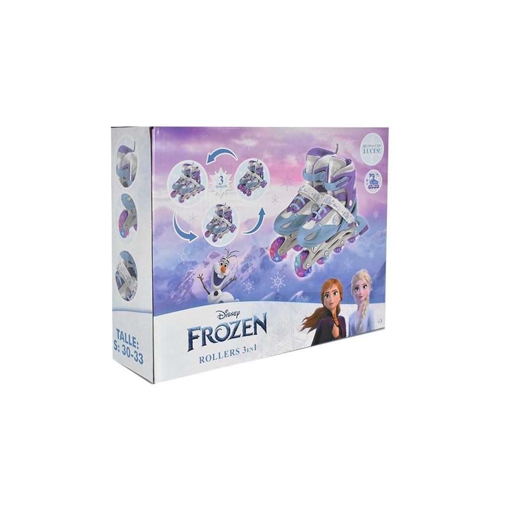 ROLLER FROZEN 3 EN 1 C/ LUCES Y RUEDAS INTERCAMBIABLES E/ CJ ( 75092 / 12222 )