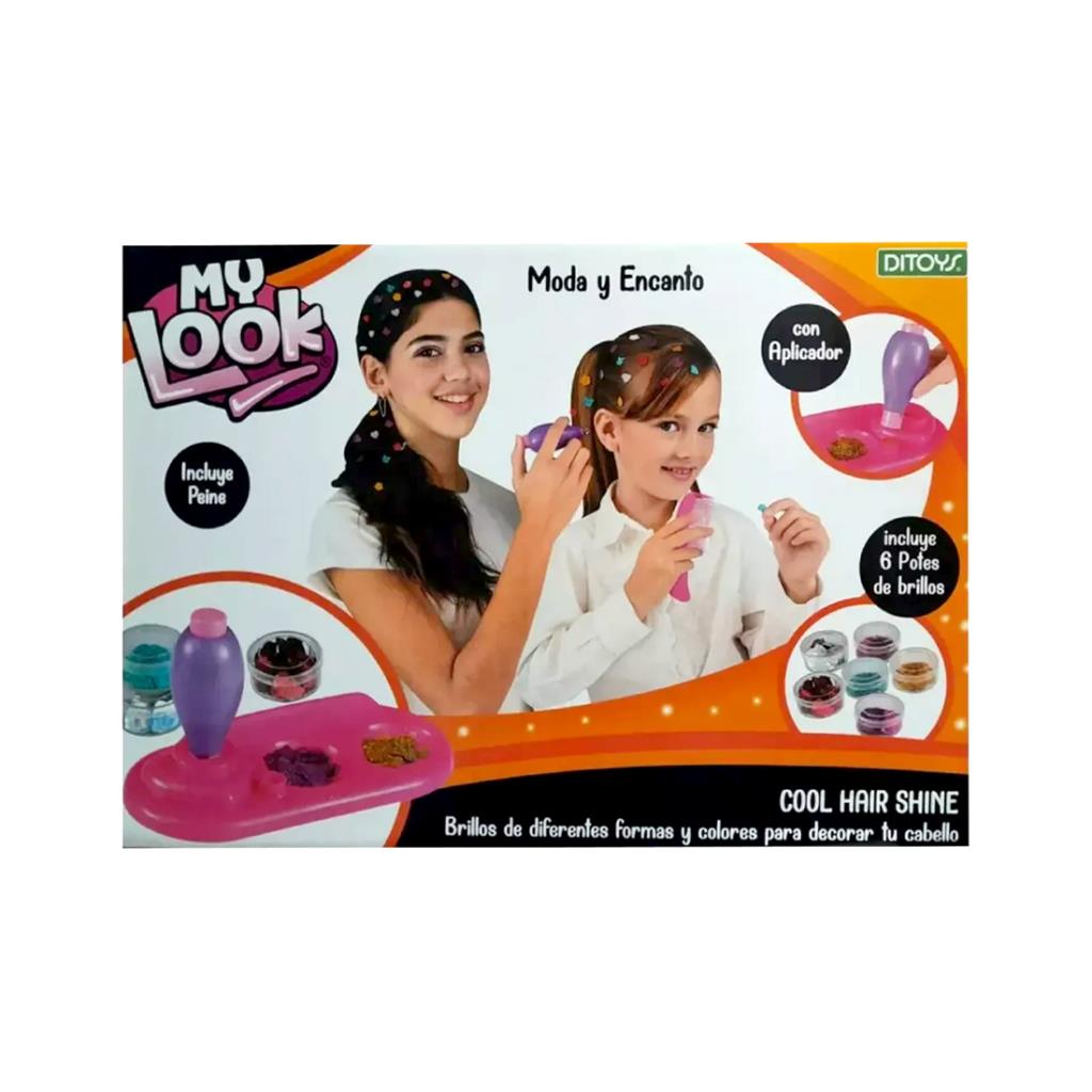 SET P/ CABELLO 6 POTES DE BRILLOS C/ PEINE & APLICADOR