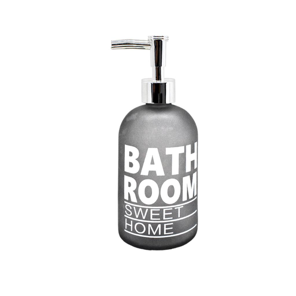 DISPENSER JABON LIQUIDO VIDRIO ESMERILADO 500CC (AD187-08)