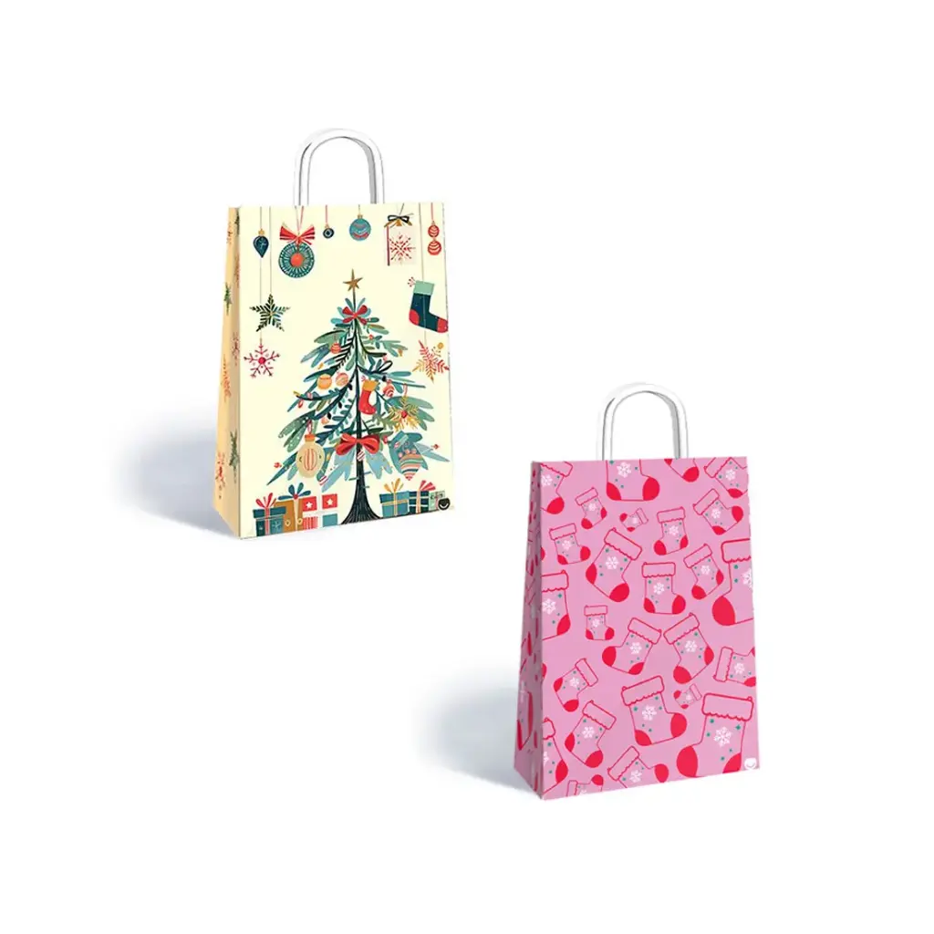 BOLSA P/ REGALO NAVIDAD 14 x 8 x 20cm