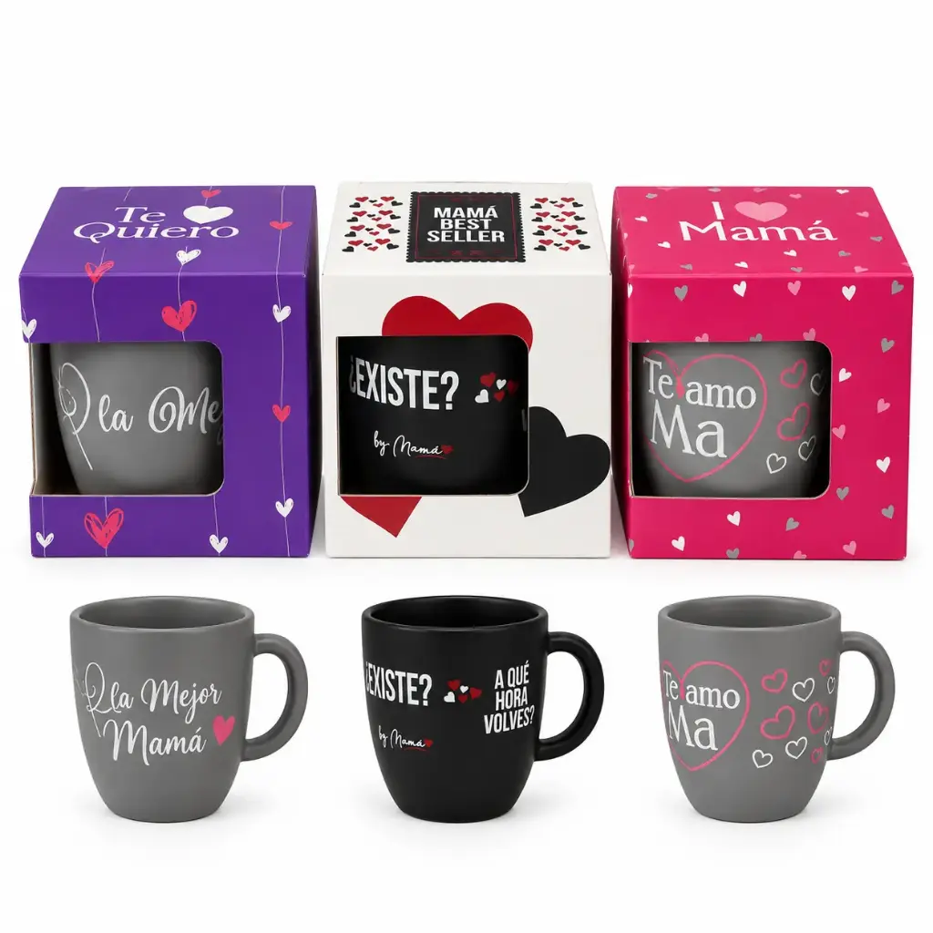 TAZA VIDRIO DIA DE LA MADRE E/ CJ