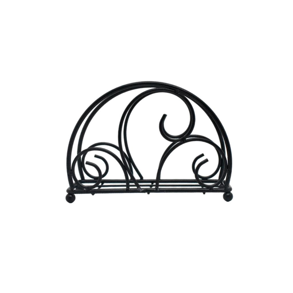 SERVILLETERO METALICO NEGRO DISEÑO ( AD255-05 )