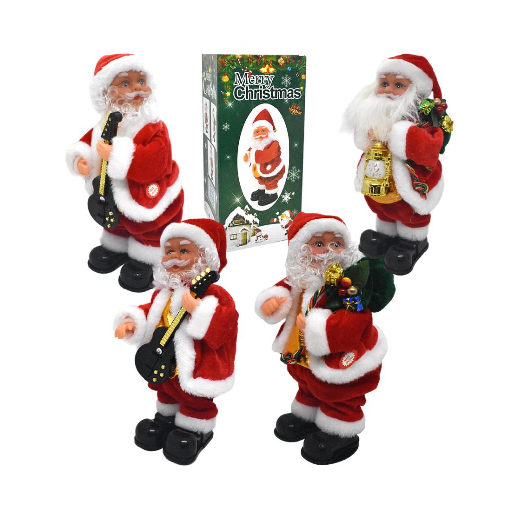 PAPA NOEL C/ MOVIMIENTO Y SONIDO 28CM E/CJ ( NS368541/2/3 )