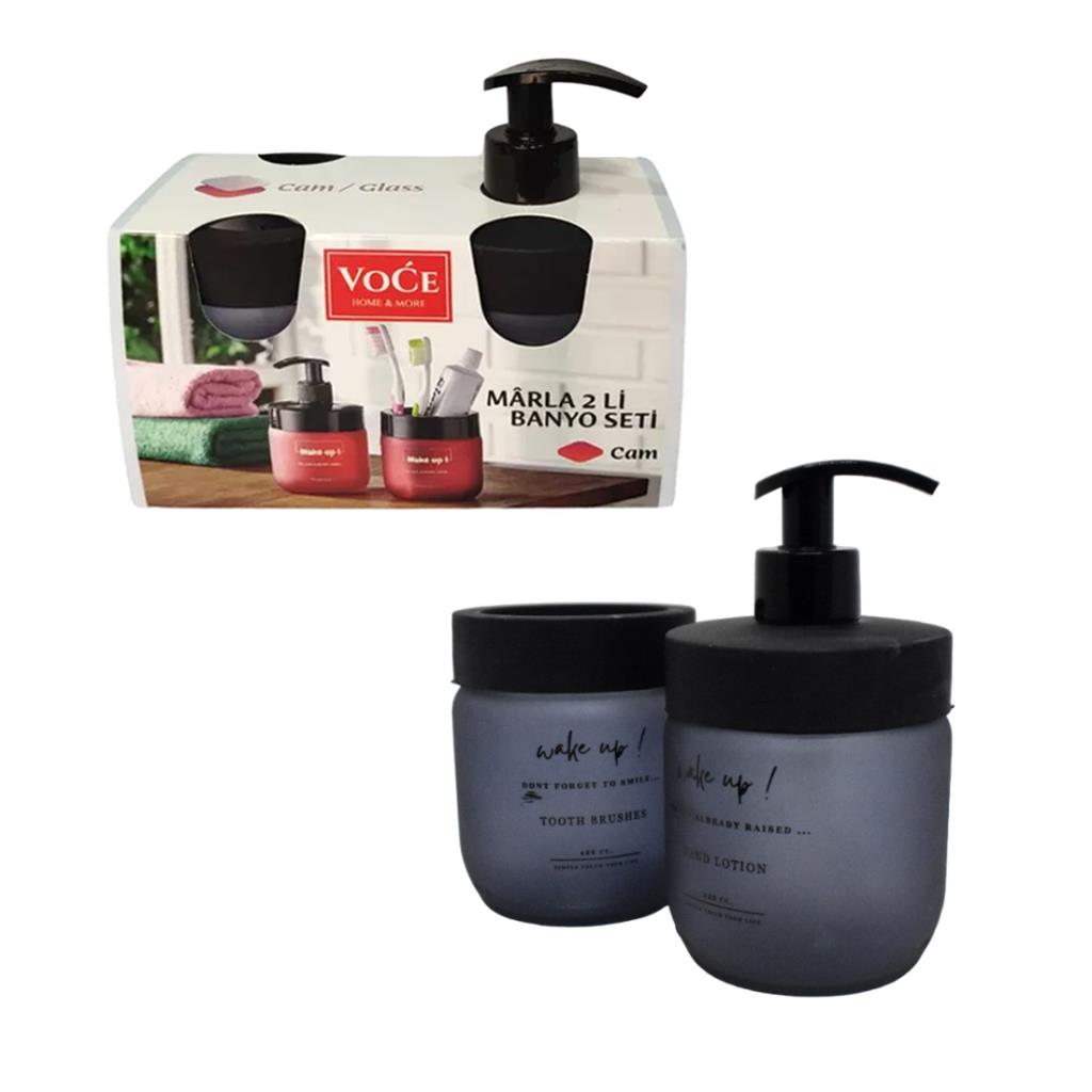 SET DE BAÑO VIDRIO X 2 PZS E/CJ ( VC-1004 )