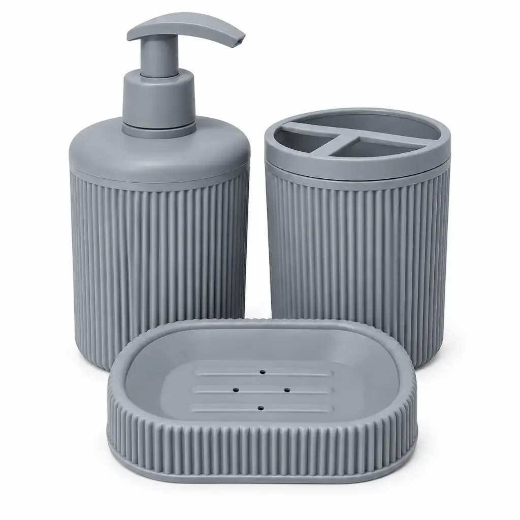 SET ORGANIZADOR DE BAÑO PLASTICO X 3PZS E/ CJ ( VC-120 )