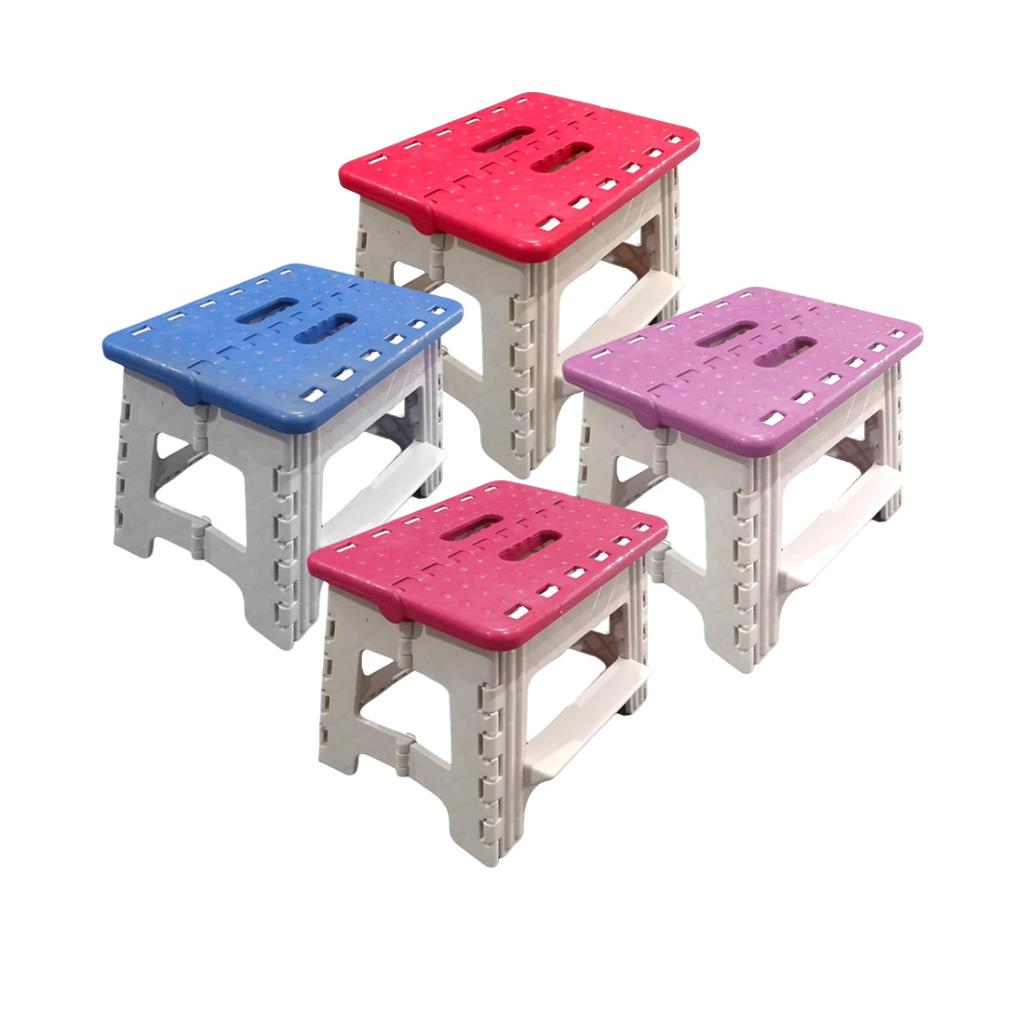 BANCO PLEGABLE PLASTICO CHICO RECTANGULAR 21 x 27 x 21CM