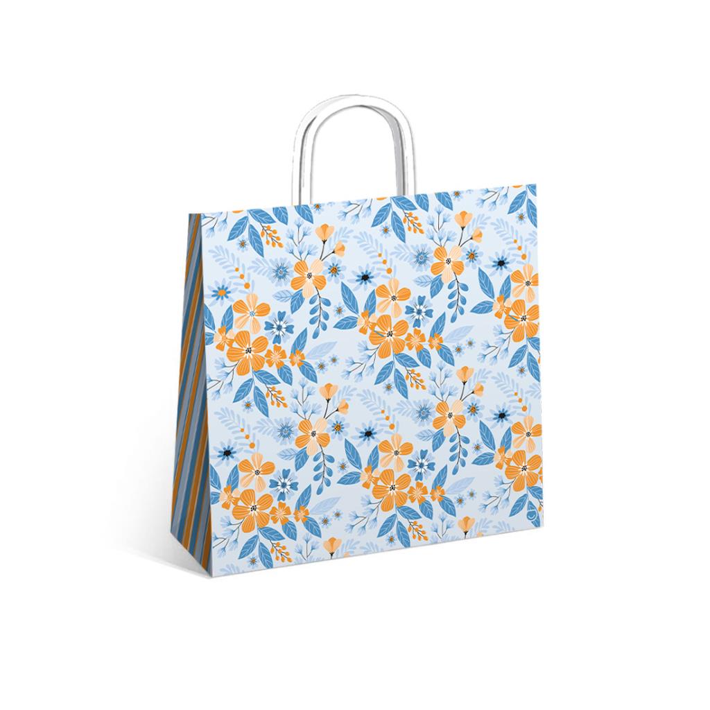 BOLSA P/ REGALO DECO 32 X 10 X 30CM LINES FLOWERS ( 44401742 )