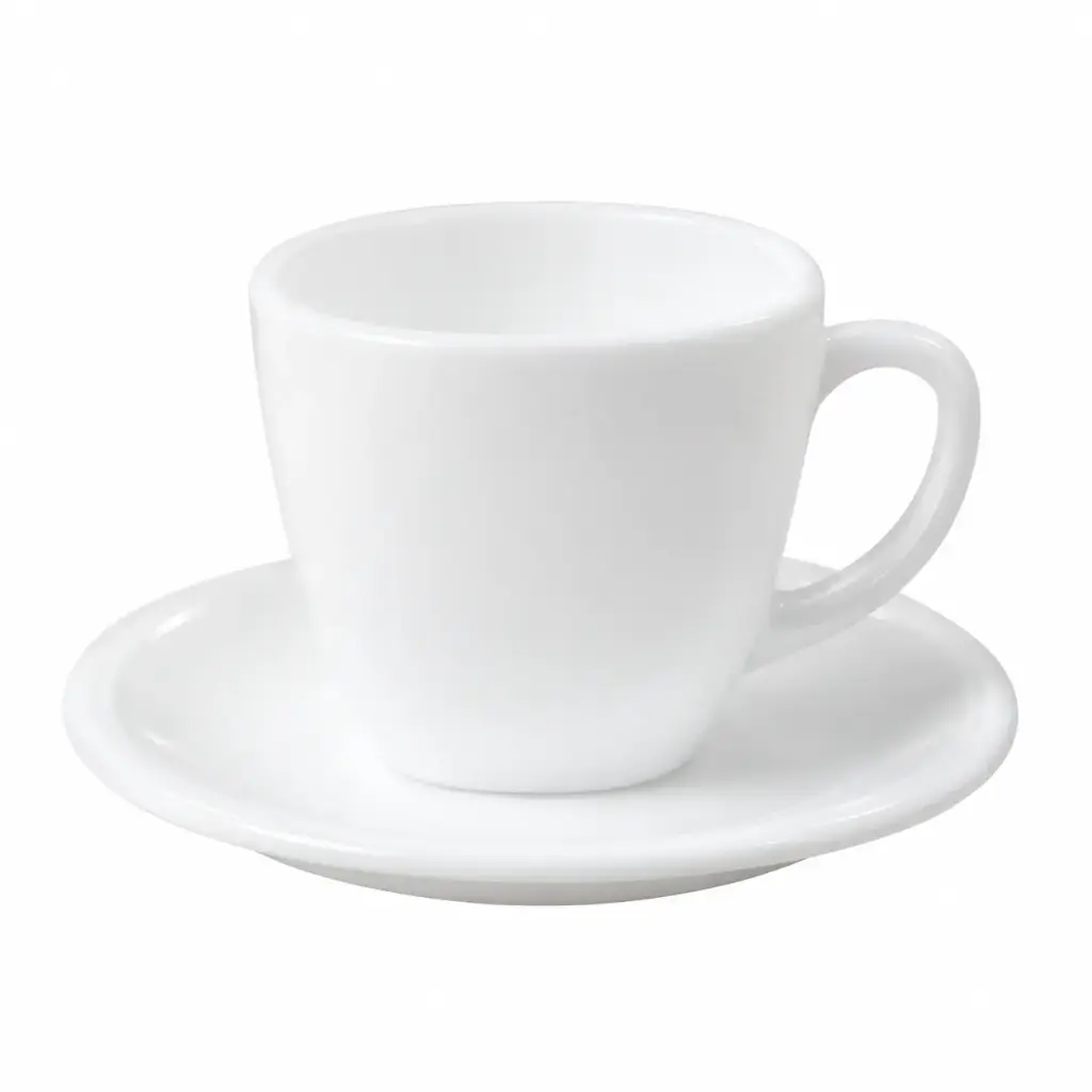 SET TAZA OPALINA LISBOA 120ML C/ PLATO 11CM ( FB120T2 )