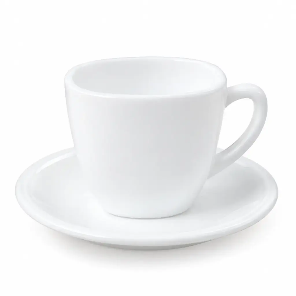 SET TAZA OPALINA LISBOA 220ML C/ PLATO 13CM ( FB220T2 )