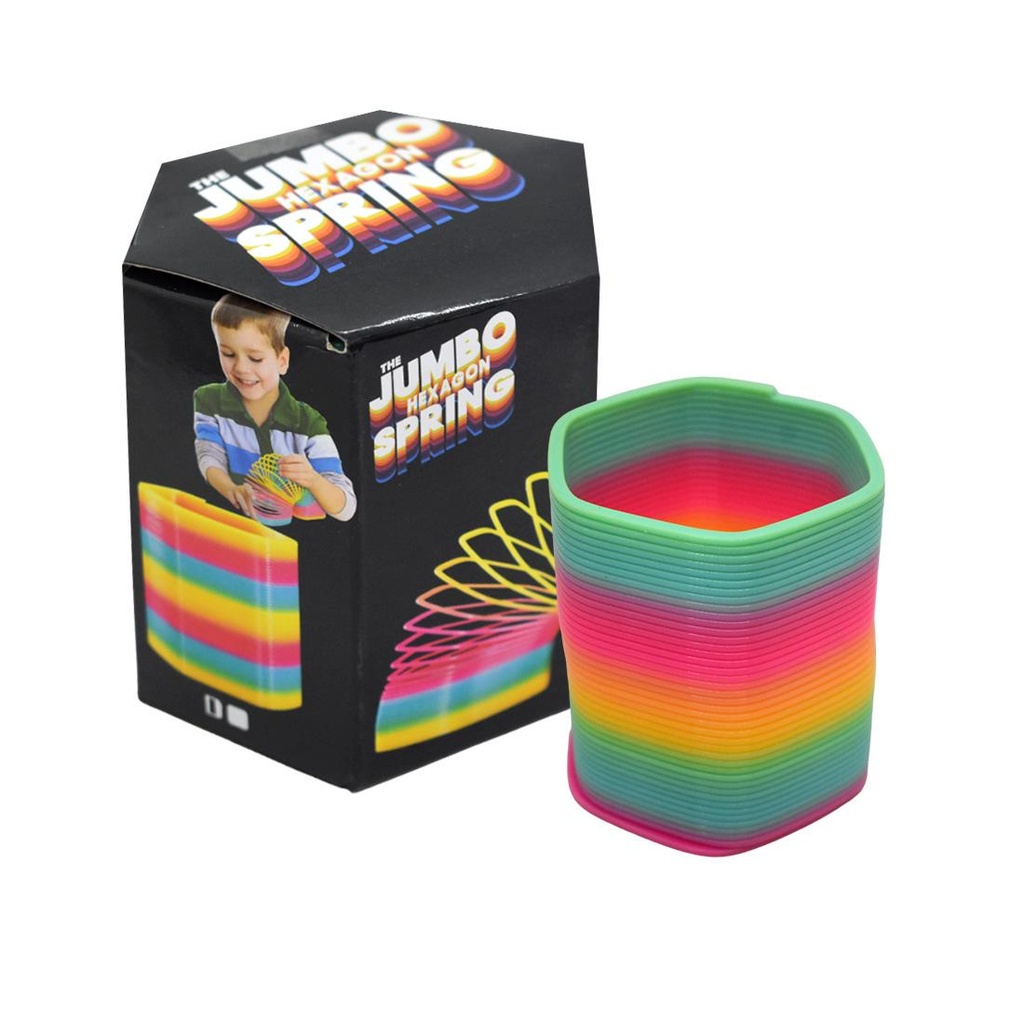 RESORTE JUMBO HEXAGONO MULTICOLOR 11CM E/CJ ( 8318 )