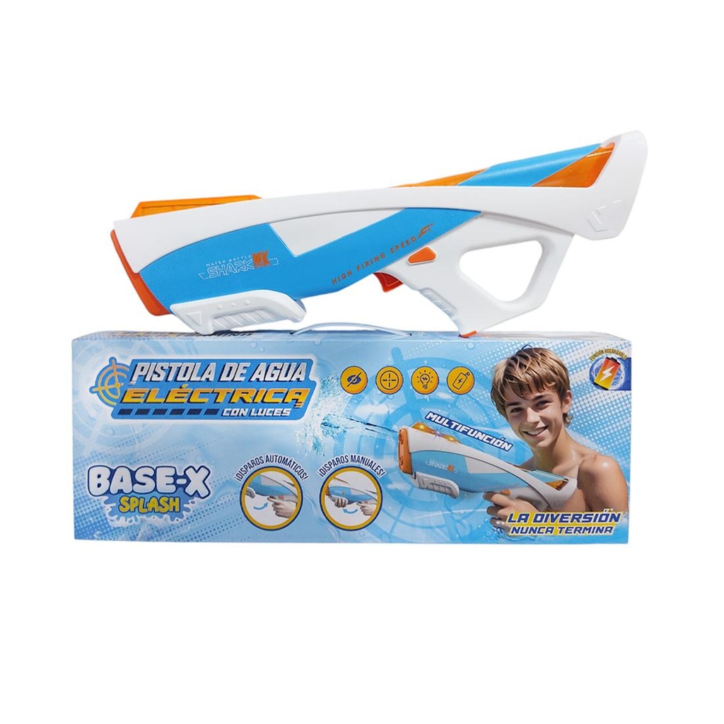 PISTOLA DE AGUA BASE-X C/ LUZ A BATERIA 48cm e/Cj ( 75157 )