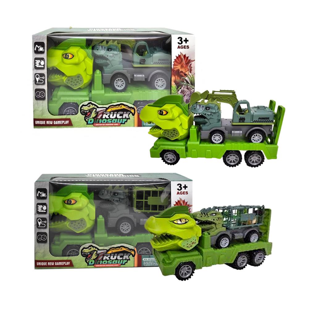 CAMION DINOSAURIO C/ TRAILER Y VEHICULO DINOSAURIO E/CJ