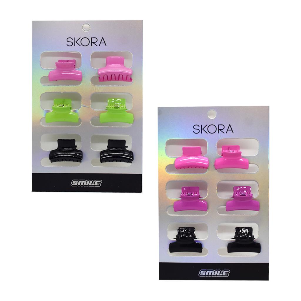 BROCHE P/ CABELLO MINI COLORES X6 SKORA E/CT (35663/35665)