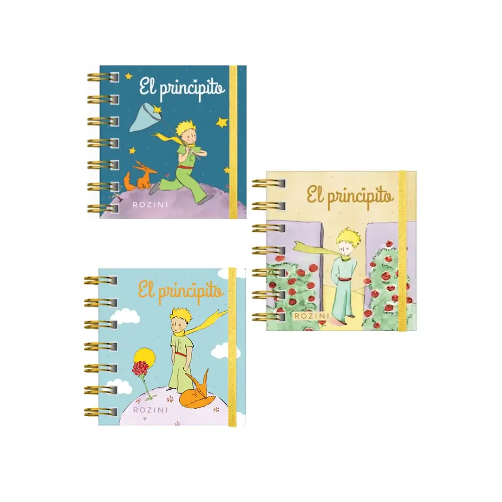MINI CUADERNO EL PRINCIPITO T/ DURA LISO 9 x 9cm