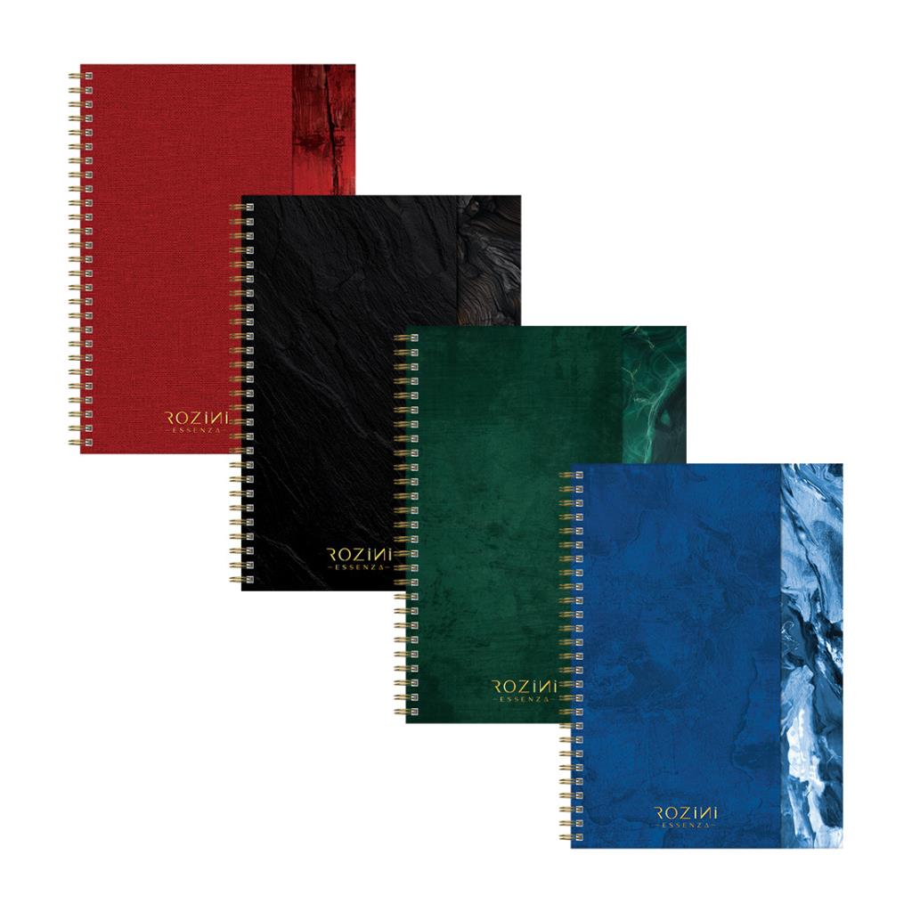 CUADERNO ROZINI A4 T/ DURA C/ ESPIRAL RAYADO DUALITA 90HJS