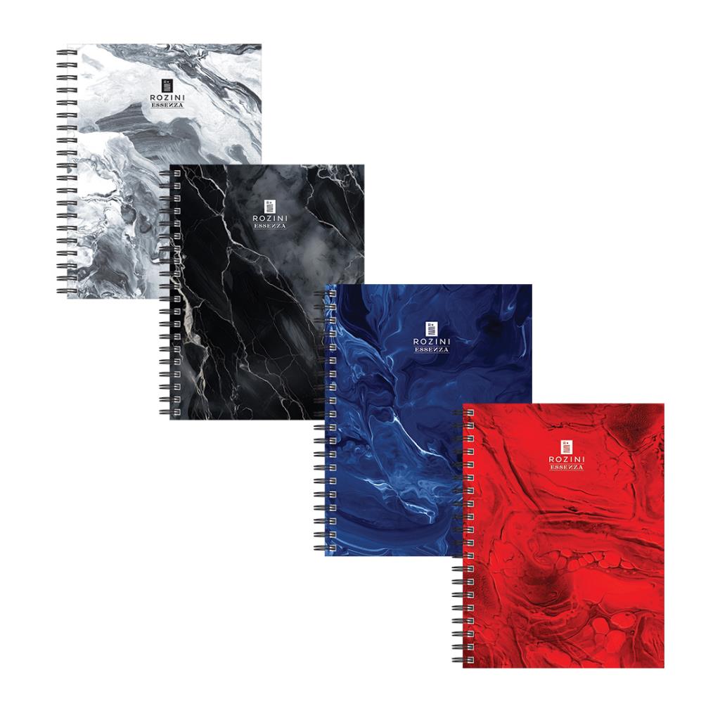 CUADERNO ROZINI VERNICE C/ESPIRAL 16X2CM X80 HJS RAYADO