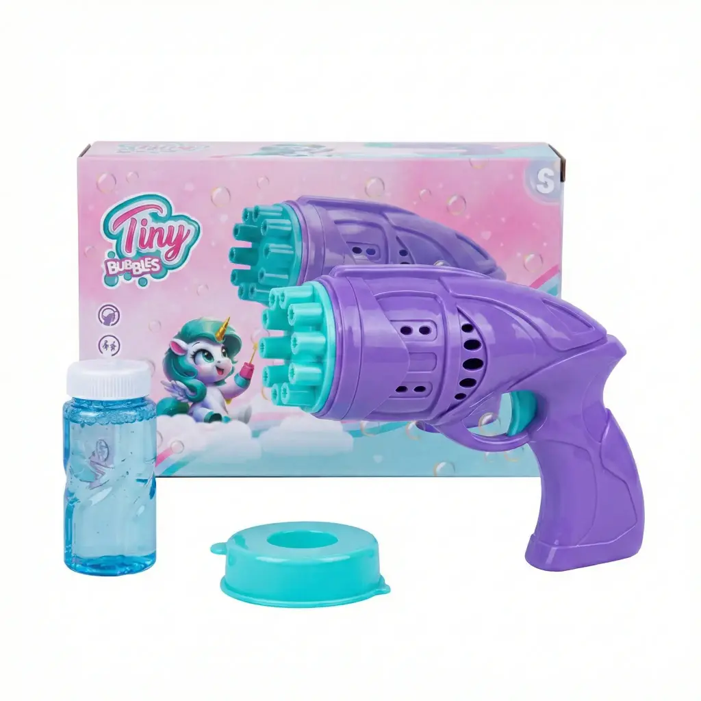 PISTOLA DE BURBUJAS TINY 18CM E/ CJ ( 55418 )