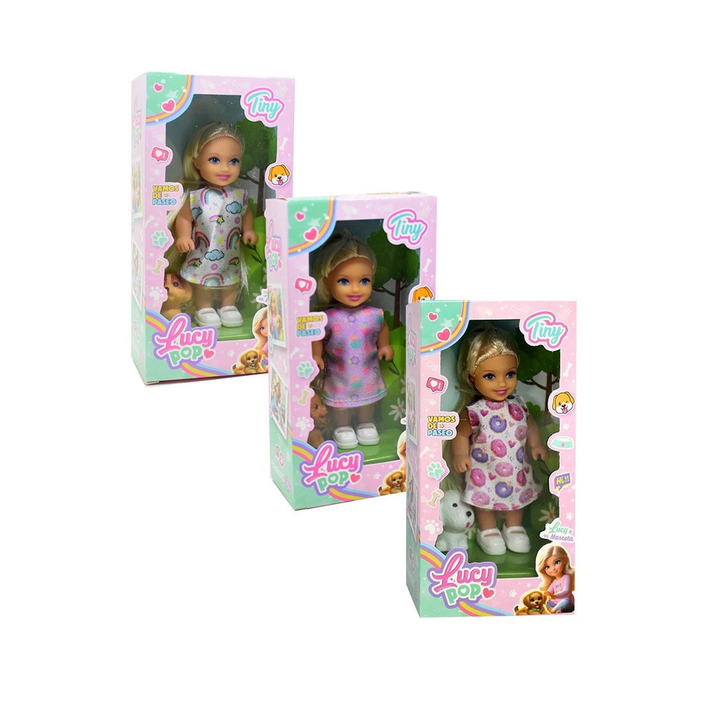 MUÑECA MINI LUCY POP C/ MASCOTA E/ CJ ( 54903 )