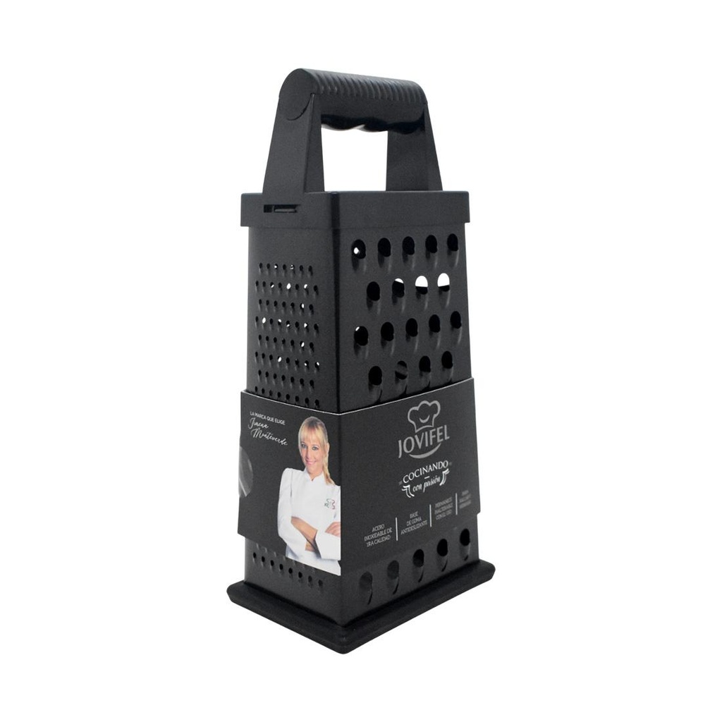 RALLADOR 4 CARAS NEGRO ACERO INOXIDABLE 24CM E/ CT ( 5365 / WA091B )