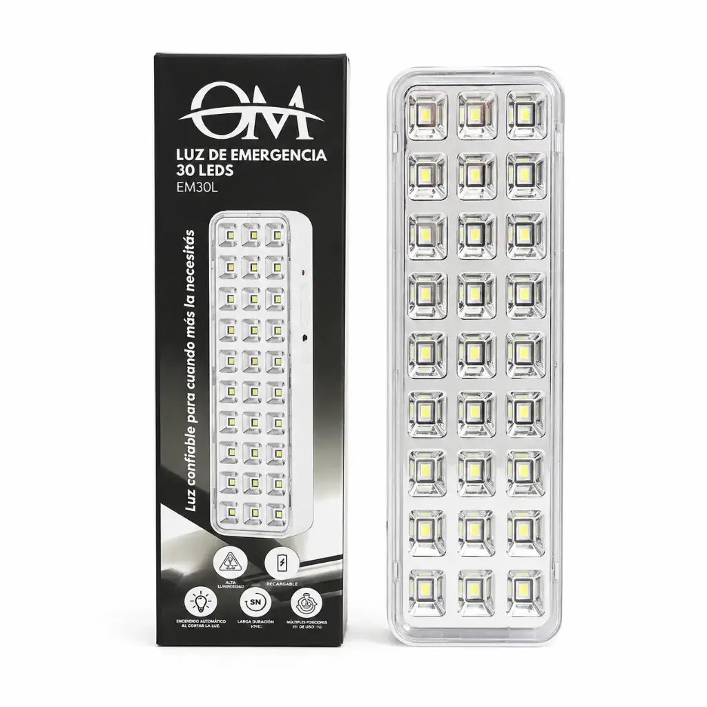 LUZ DE EMERGENCIA OM 30 LED E/ CJ ( EM30L )