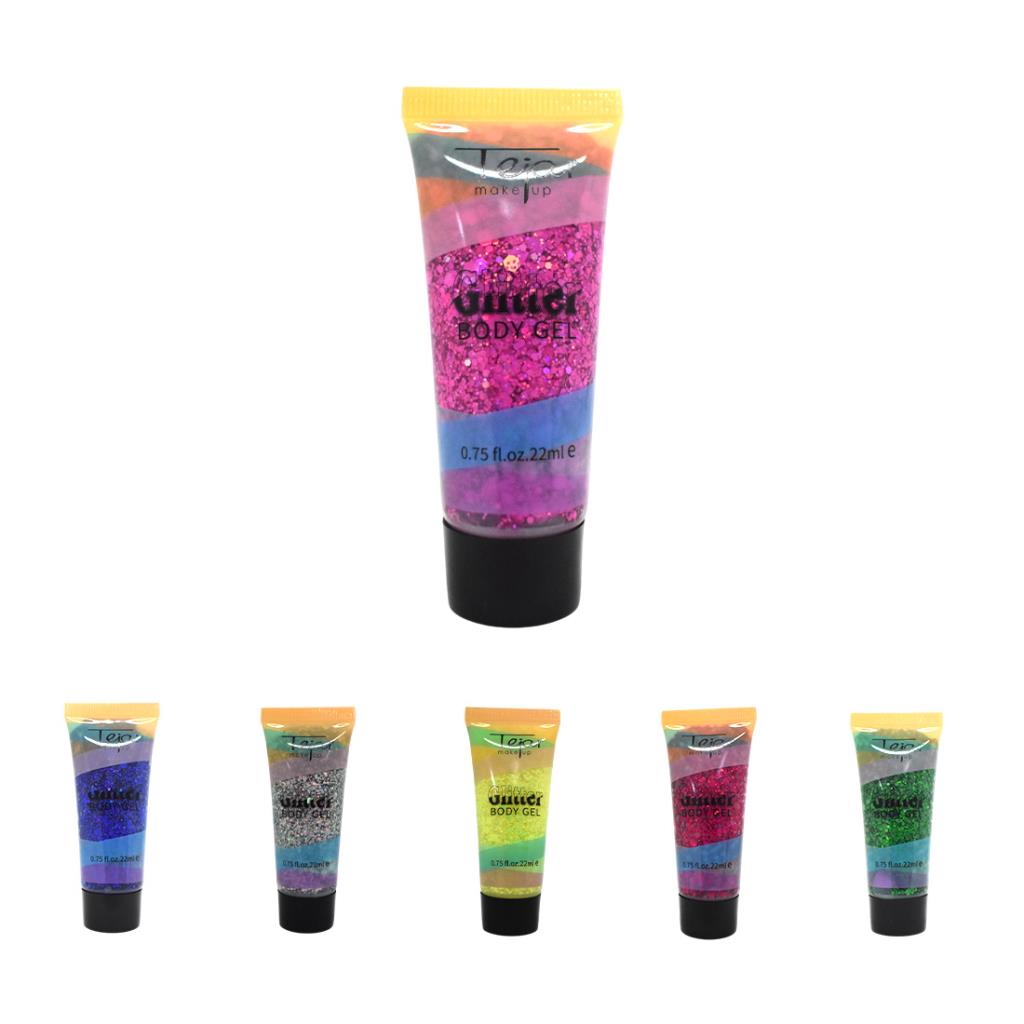 GLITTER EN GEL P/ CUERPO E/ POMO 12 ML ( 2715 )