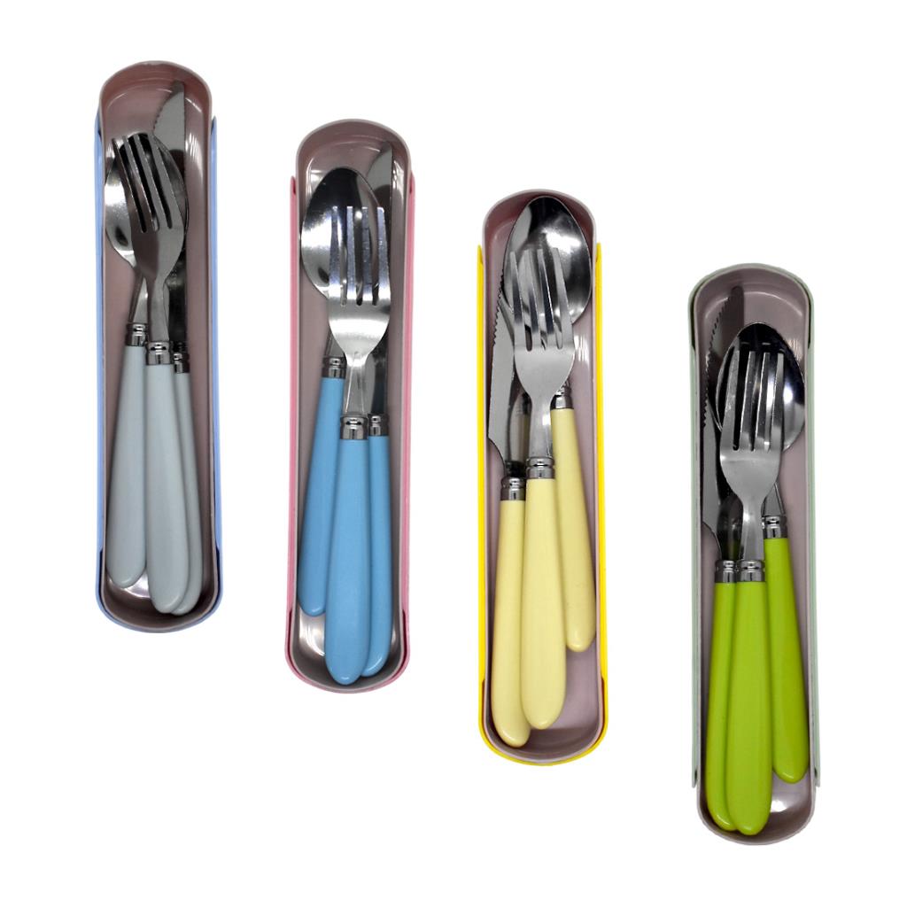 SET DE CUBIERTOS ACERO 20CM X3 PZS C/ESTUCHE ( 17285 )