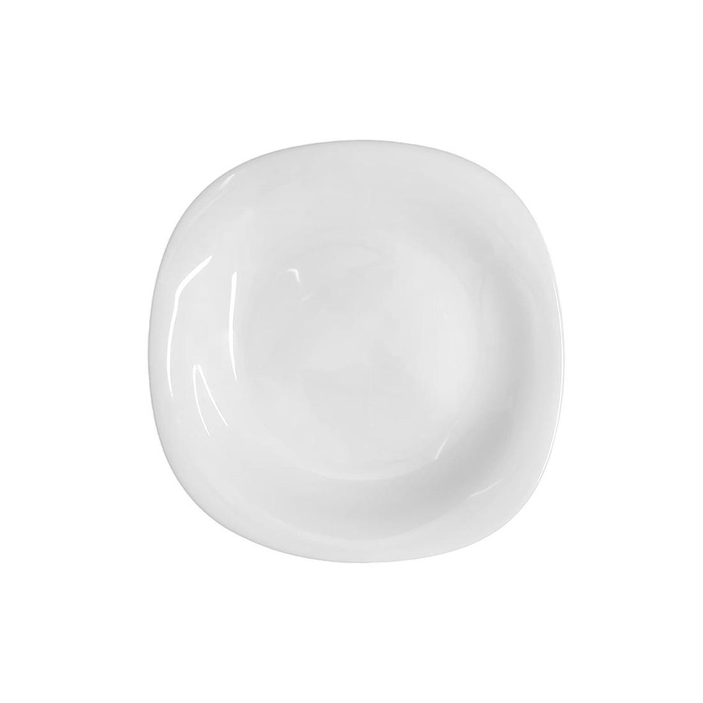 PLATO PLAYO CUADRADO OPALINA BLANCA 24CM ( 1002030 )