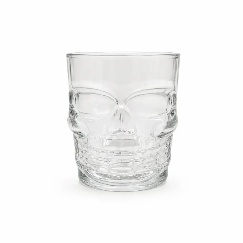 VASO VIDRIO CALAVERA 300ML ( 18998 )