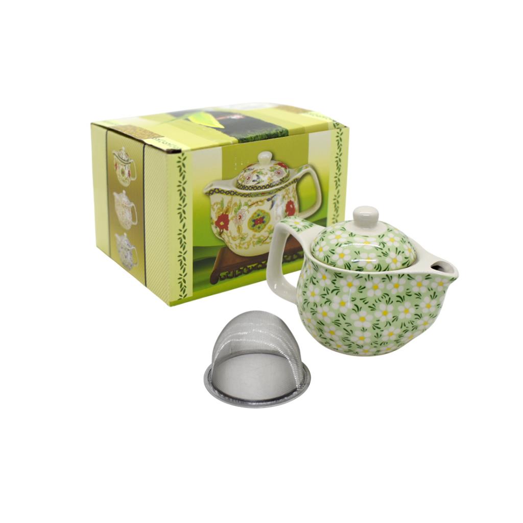 TETERA CERAMICA C/ FILTRO ACERO 400ML E/ CJ ( CN17008 )