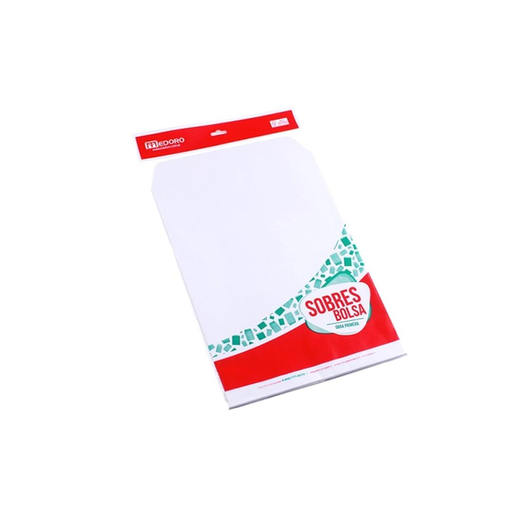 SOBRE BOLSA OBRA BLANCO 19X24CM  X10UD E/BO ( 2715 )